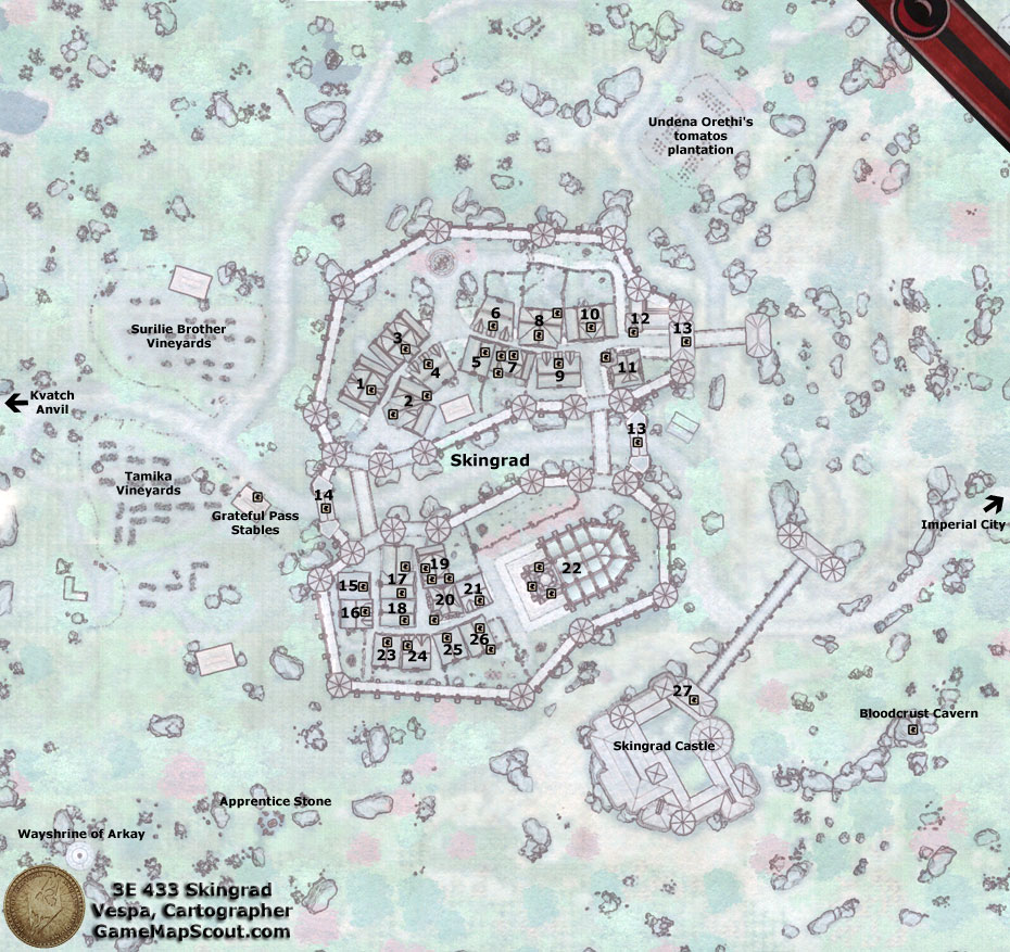 Map of Skingrad